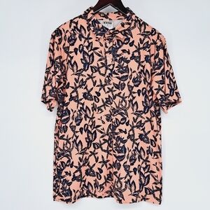 Zyia Active Men's‎ Tropical Leaf Print Polo Shirt Size Medium